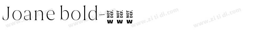 Joane bold字体转换